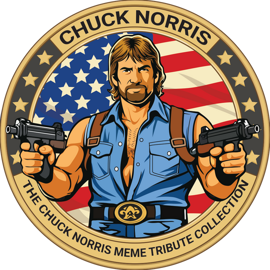 Chuck Norris Meme Tribute Challenge Coin: Action Star Collectible!